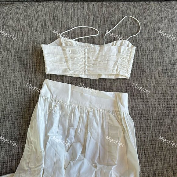 Reformation Carlow Two Piece Dress in White - Picture 16 of 16